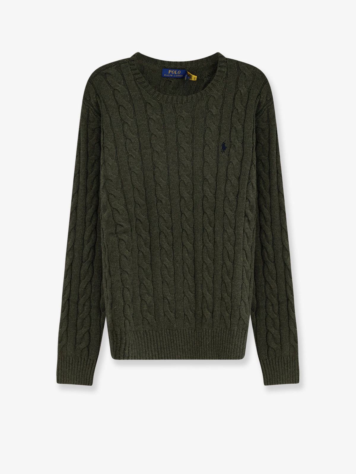 Cotton sweater with embroidered logo on the front