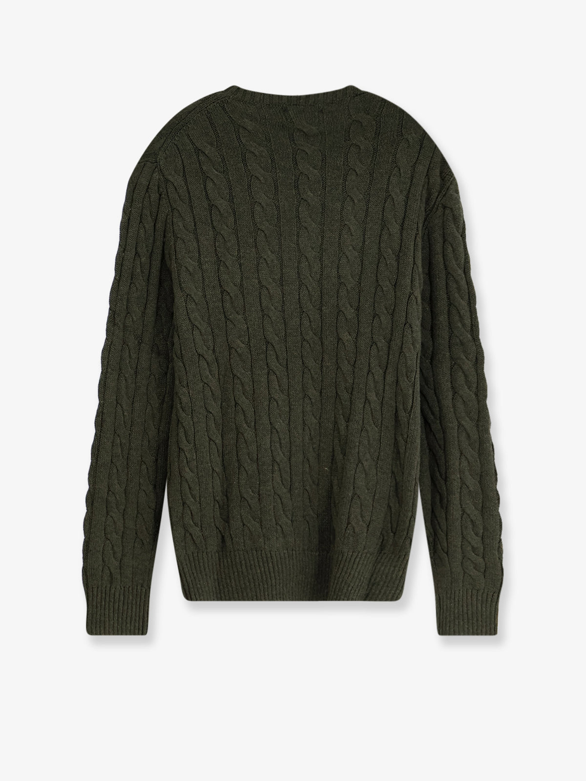 Cotton sweater with embroidered logo on the front