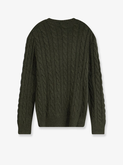 Cotton sweater with embroidered logo on the front thumbnail
