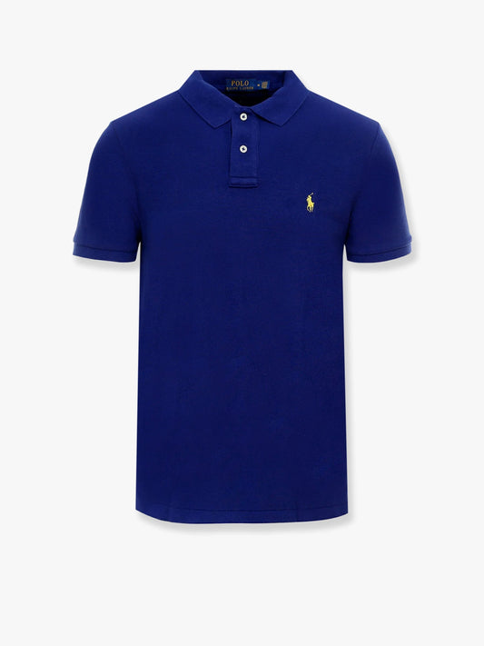Cotton polo shirt with logo embroidery