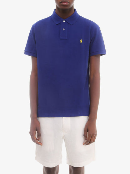 Cotton polo shirt with logo embroidery thumbnail