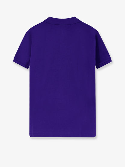 Cotton polo shirt with frontal embroidered logo thumbnail