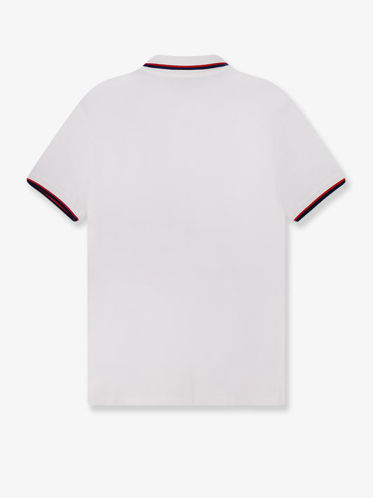 Cotton polo shirt with contrasting profile