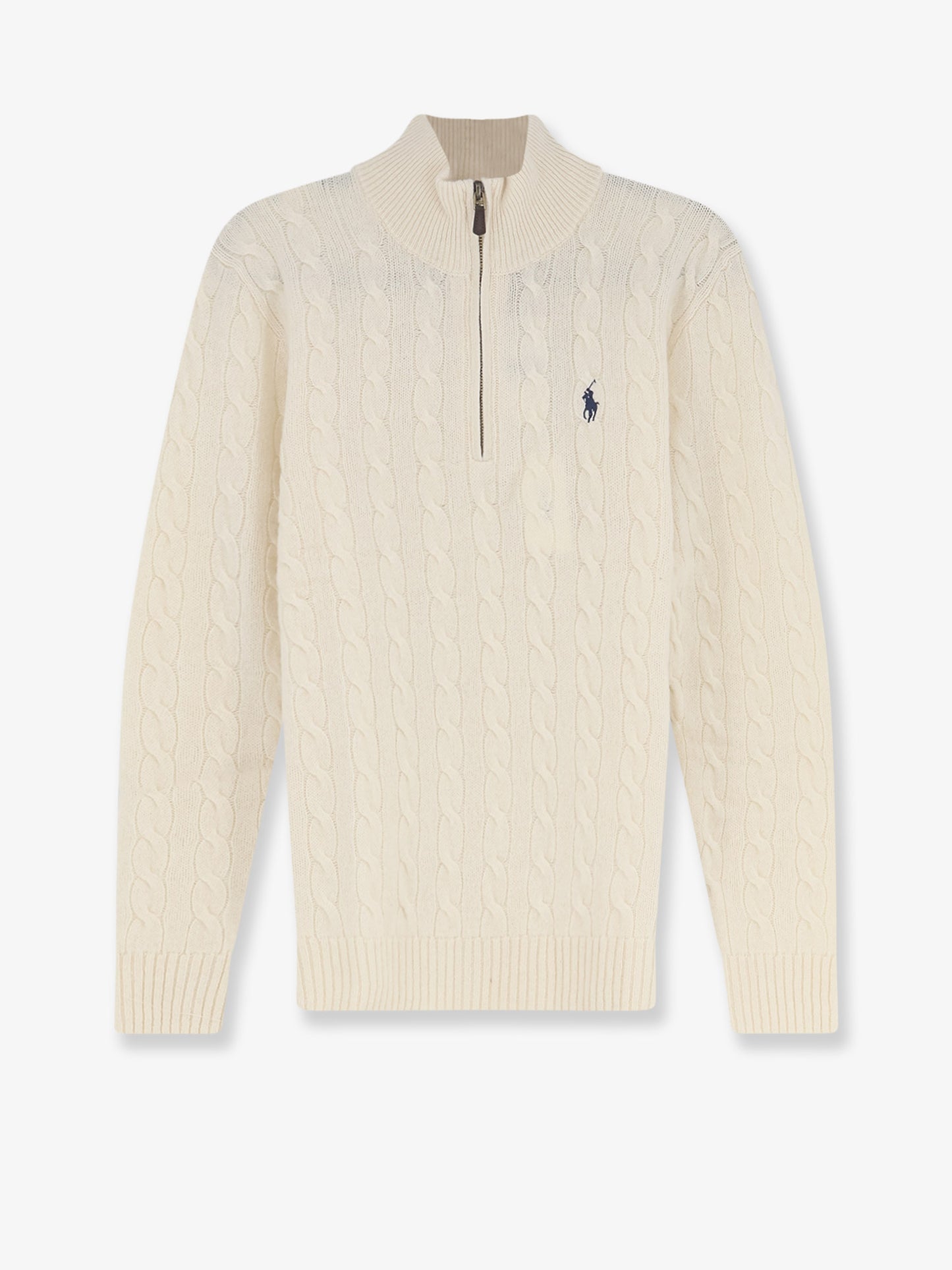 Cable-knit wool and cashmere sweater