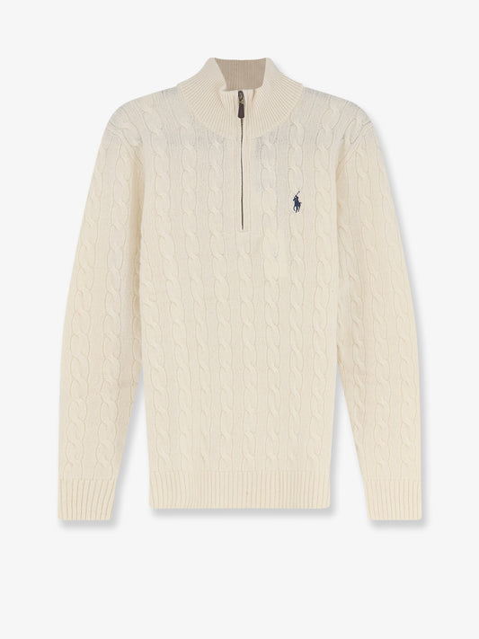 Cable-knit wool and cashmere sweater