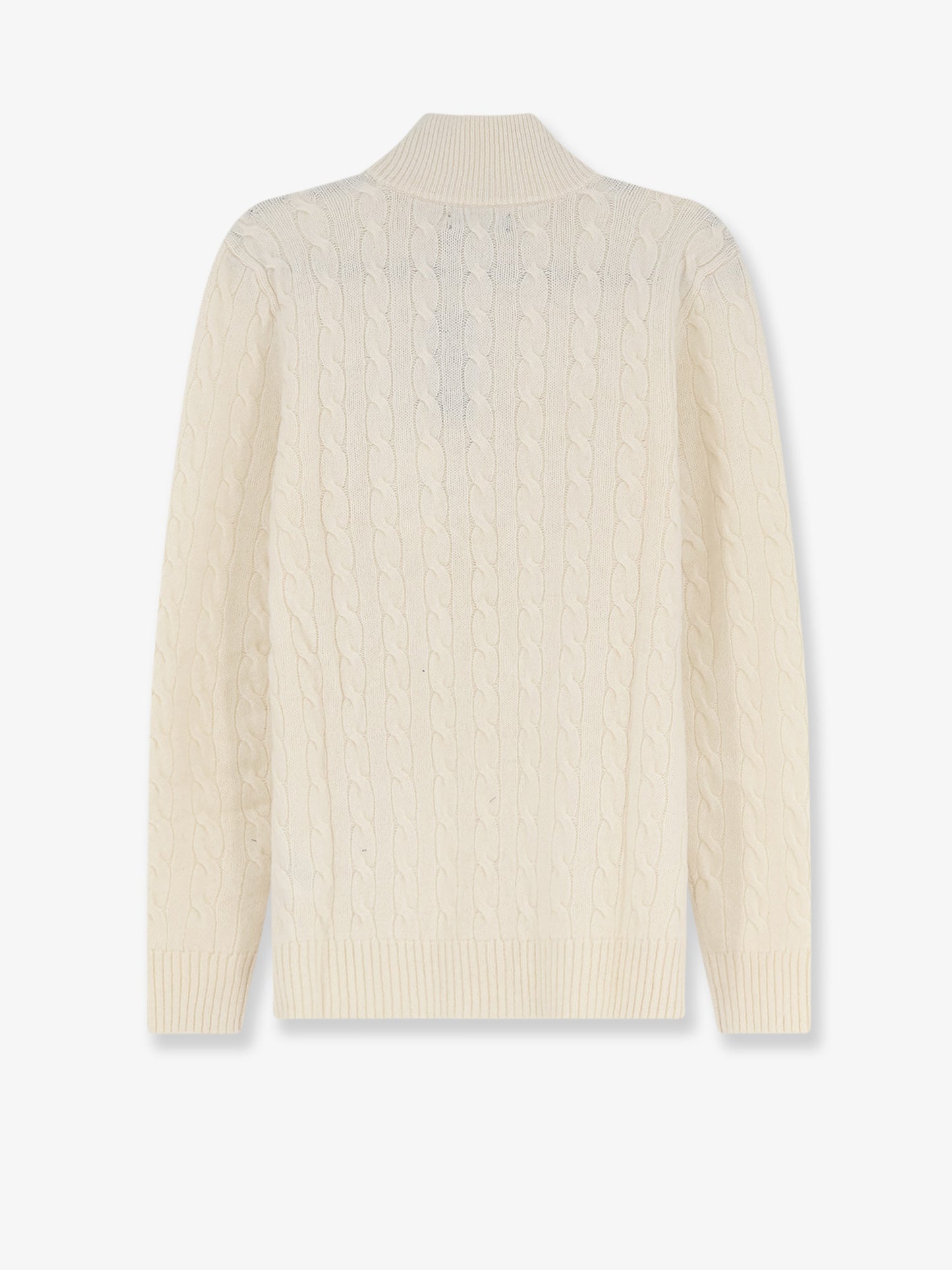 Cable-knit wool and cashmere sweater