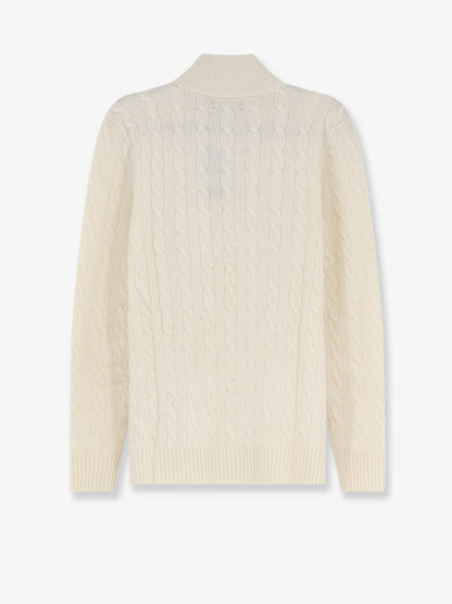 Cable-knit wool and cashmere sweater thumbnail