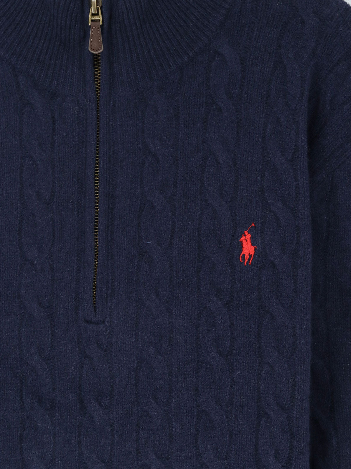 Wool and cashmere cable knit sweater