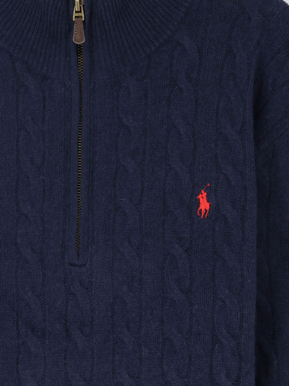Wool and cashmere cable knit sweater thumbnail