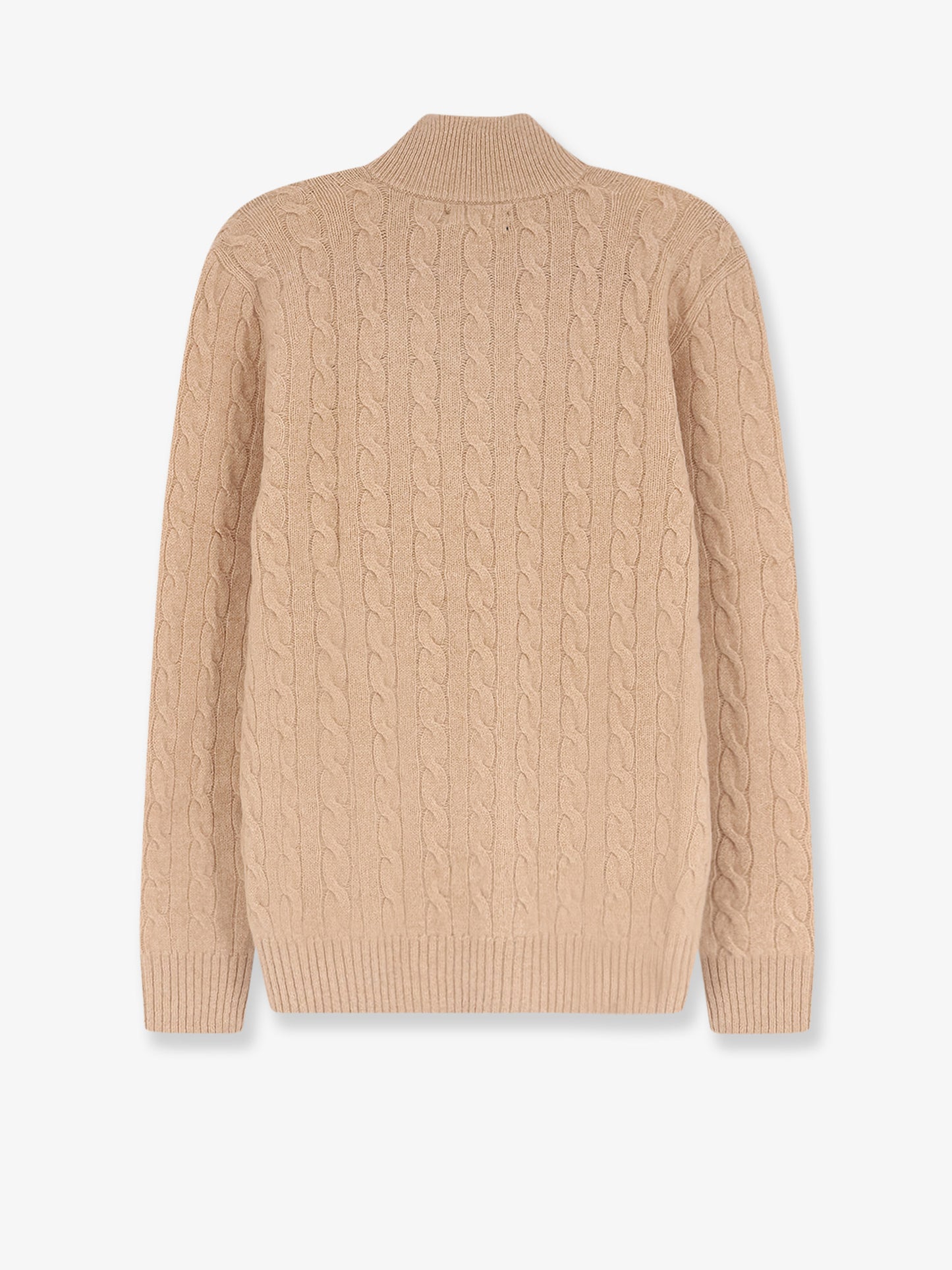 Cable-knit wool and cashmere sweater