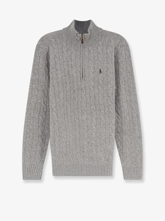 Cable-knit wool and cashmere sweater