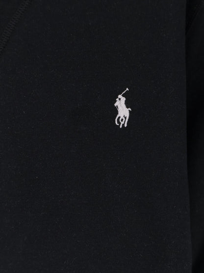 Cotton blend sweatshirt with front embroidered logo thumbnail