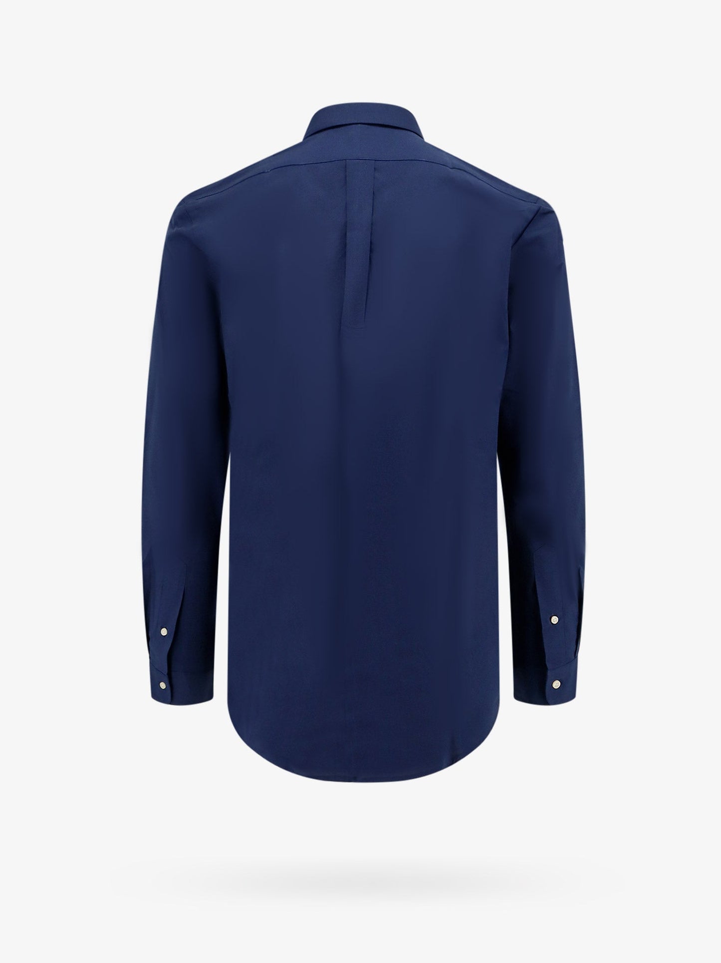 Cotton shirt with front embroidered logo