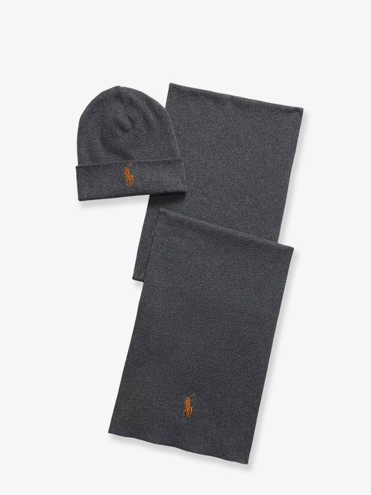 Cotton hat and scarf set