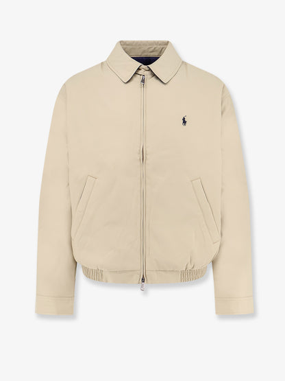 Nylon down jacket with contrasting embroidered logo thumbnail