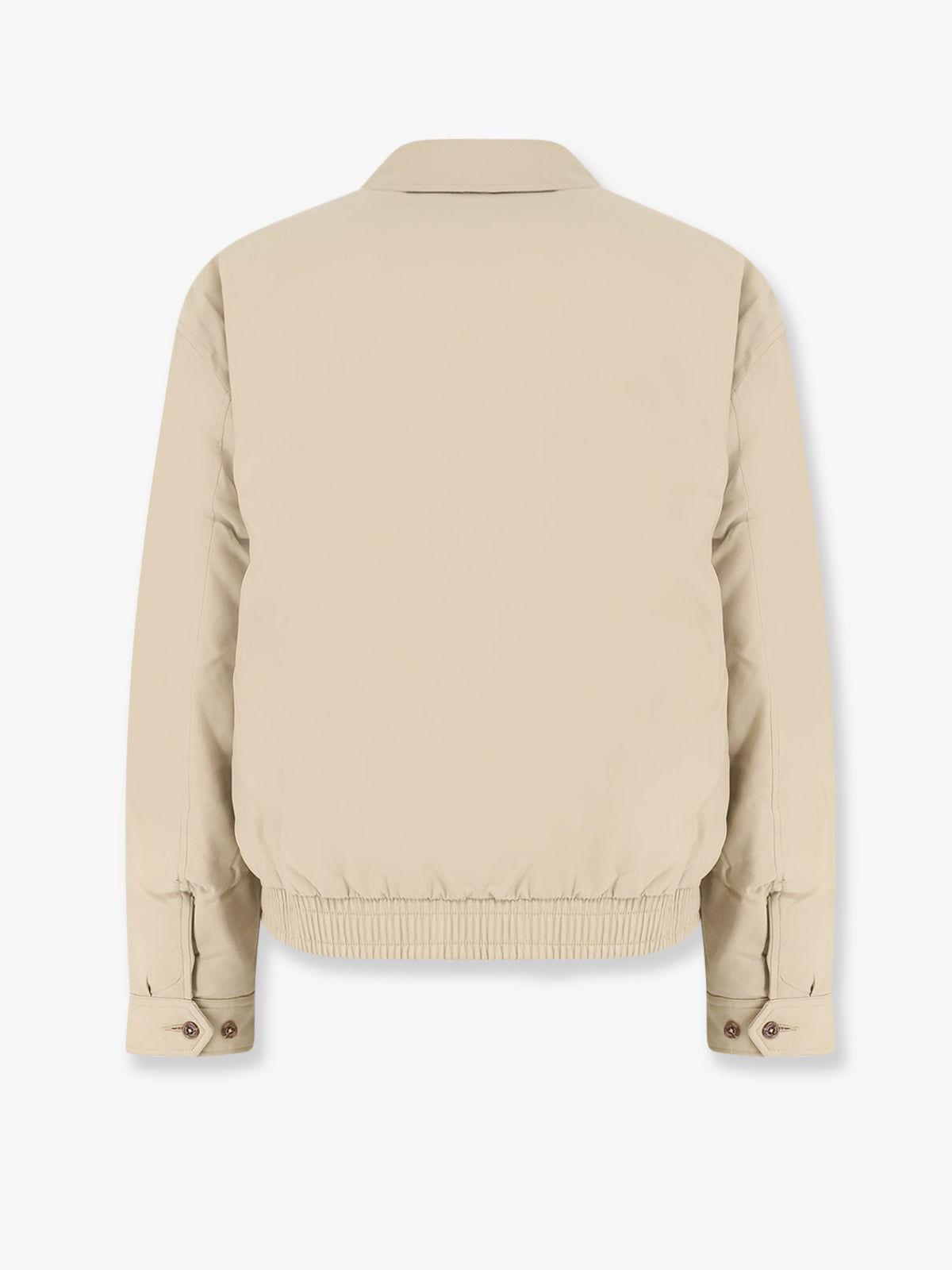 Nylon down jacket with contrasting embroidered logo