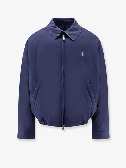 Nylon down jacket with contrasting embroidered logo thumbnail