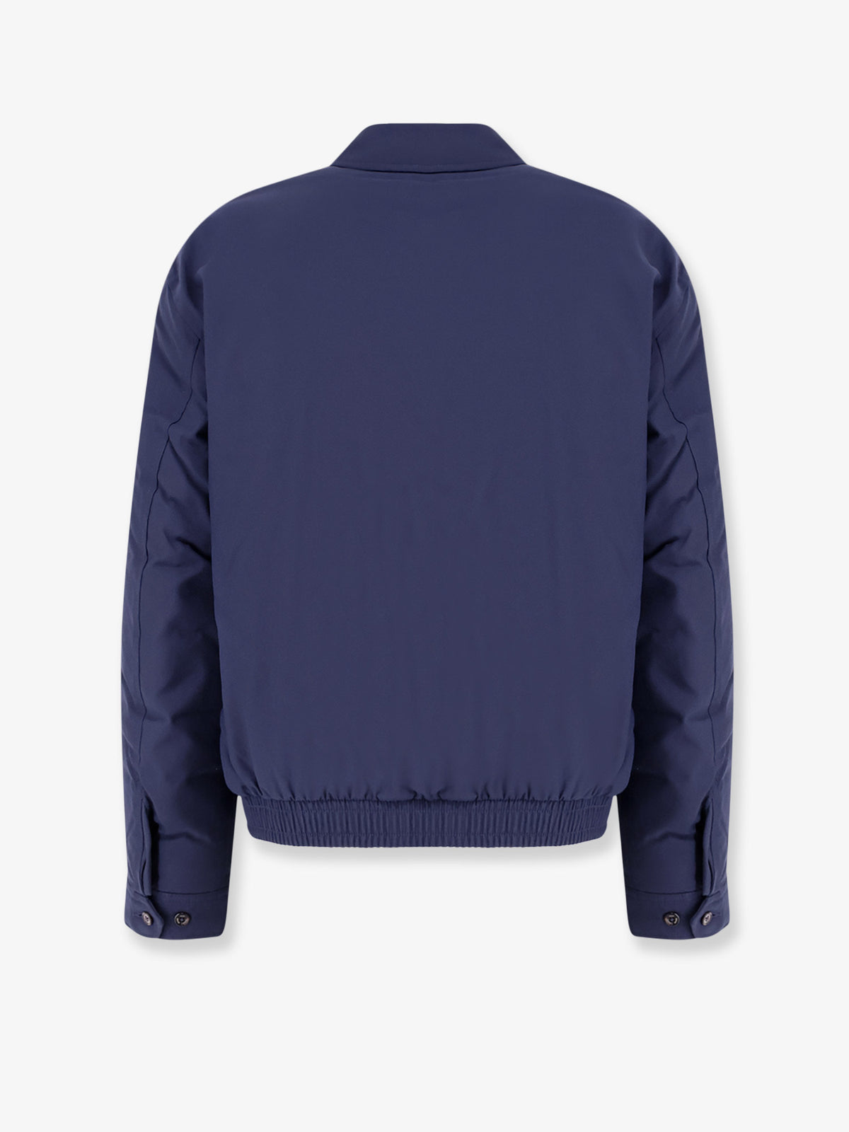 Nylon down jacket with contrasting embroidered logo