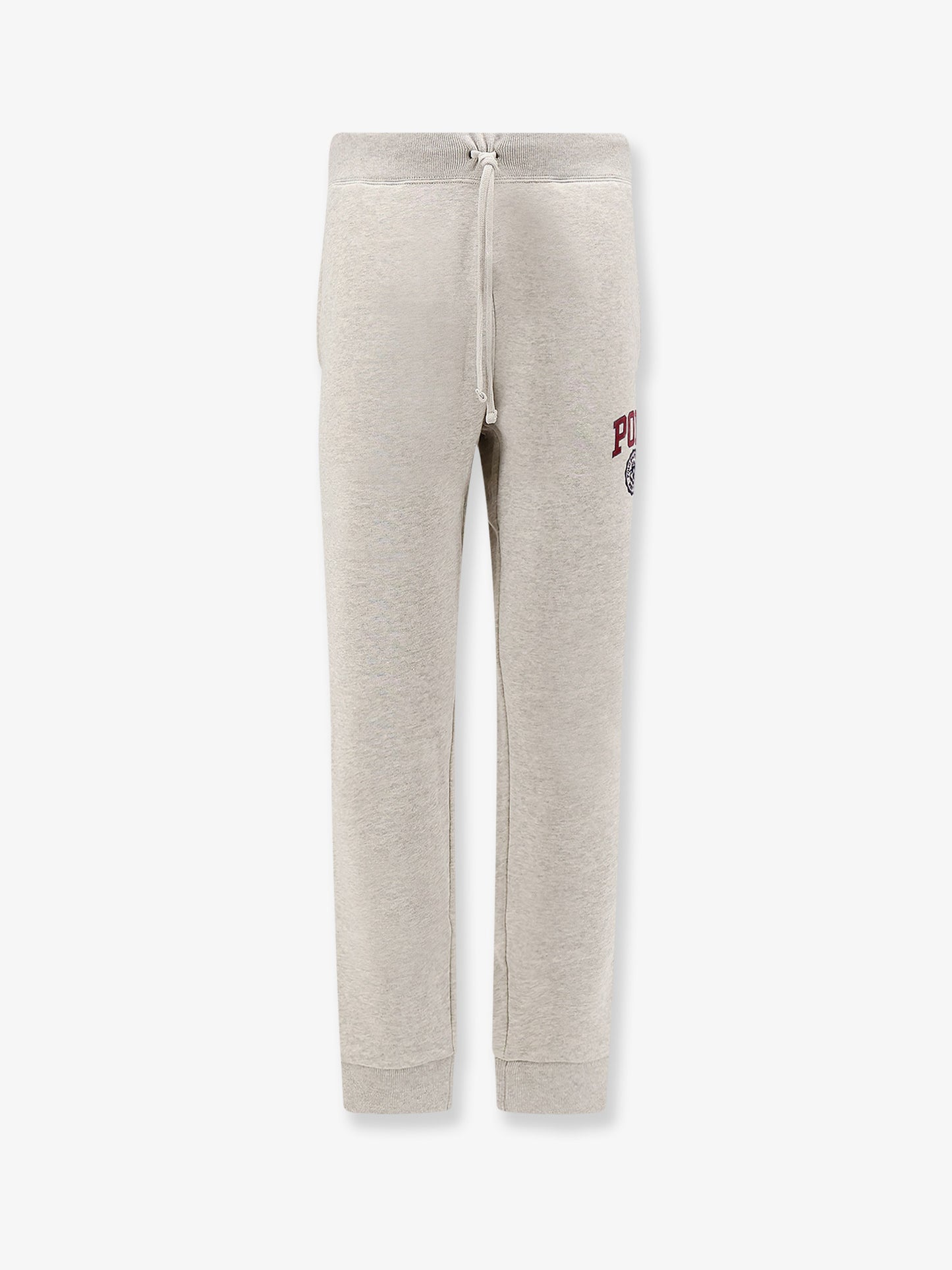 Cotton blend jogging trousers with side logo print