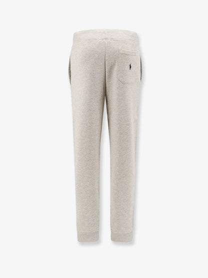Cotton blend jogging trousers with side logo print thumbnail