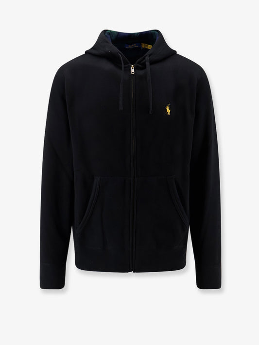 Hooded cotton blend sweatshirt