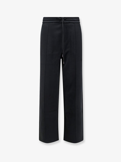 Cotton blend trousers with embroidered logo thumbnail