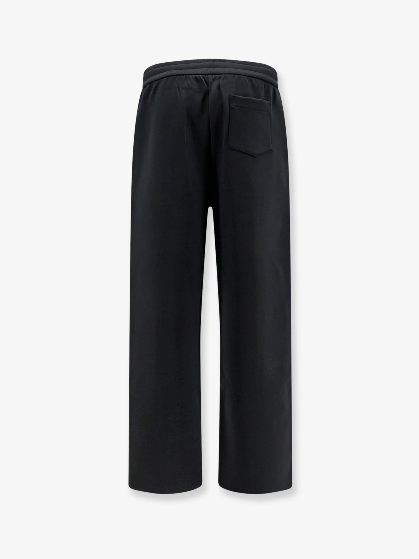 Cotton blend trousers with embroidered logo