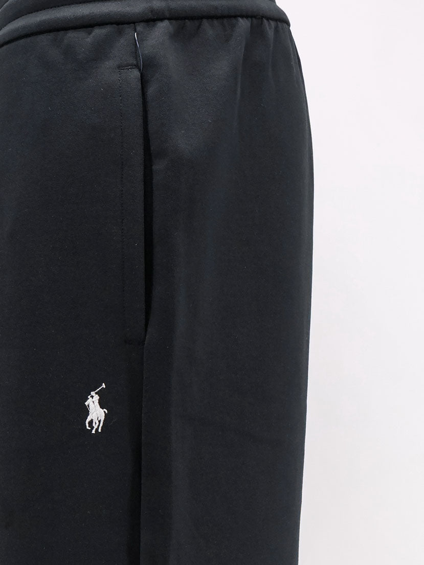 Cotton blend trousers with embroidered logo