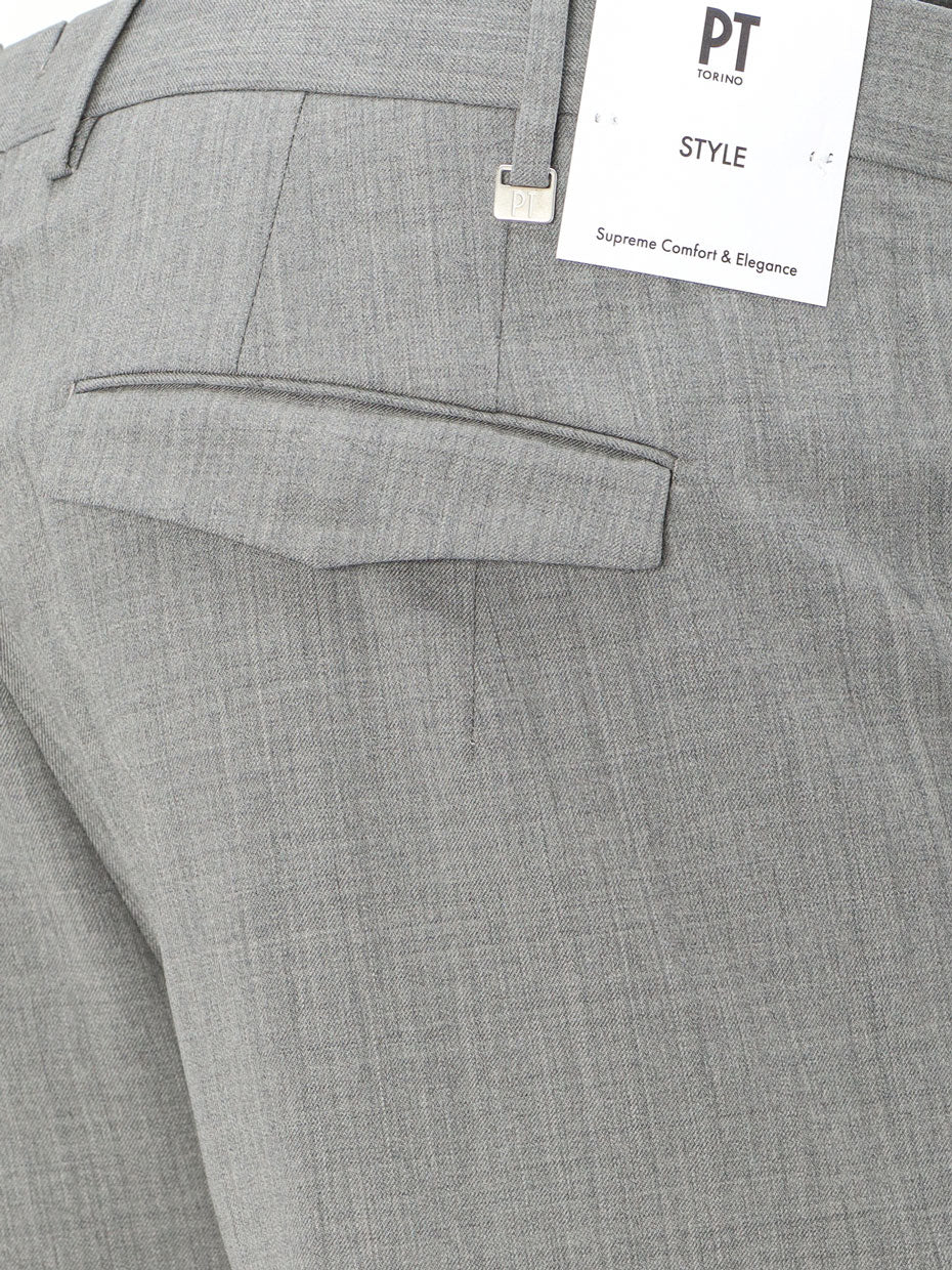 Madras wool trousers