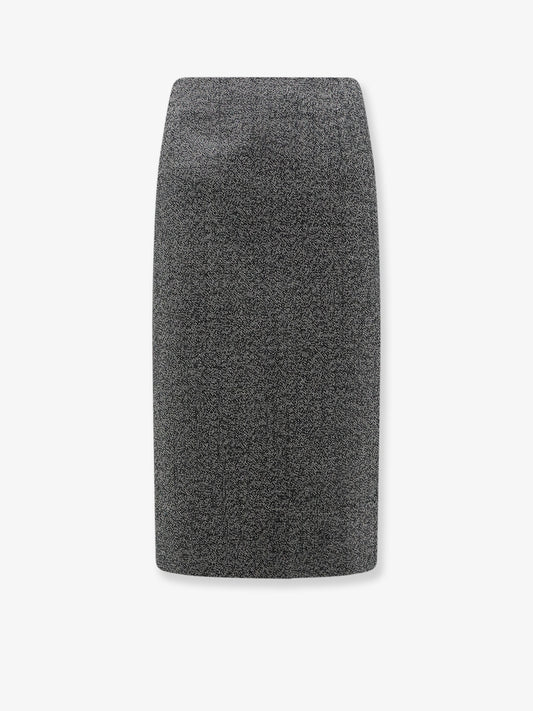 Tweed wool midi skirt