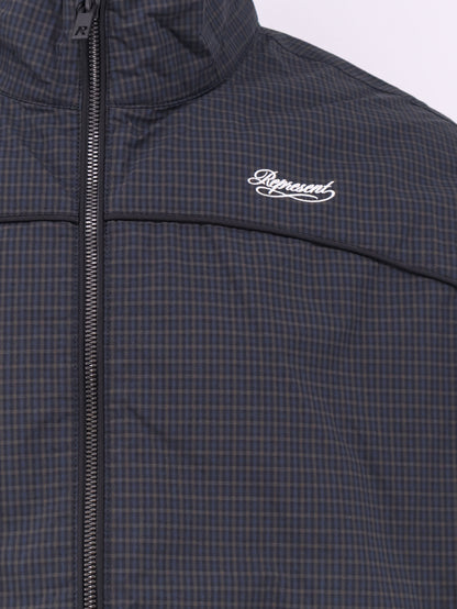 Riot Track nylon jacket with checkered pattern thumbnail