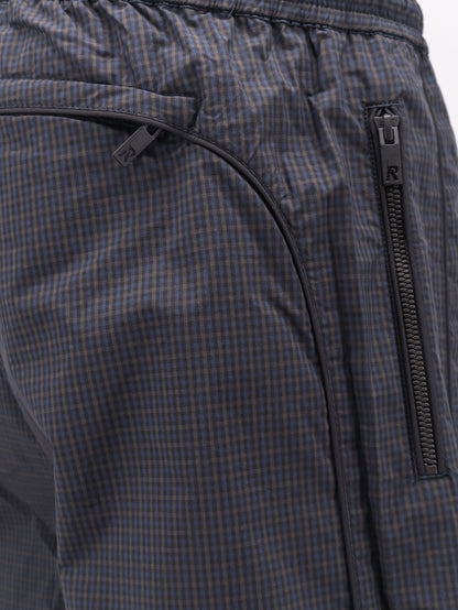 Riot Track cotton and nylon blend trousers with checked pattern thumbnail