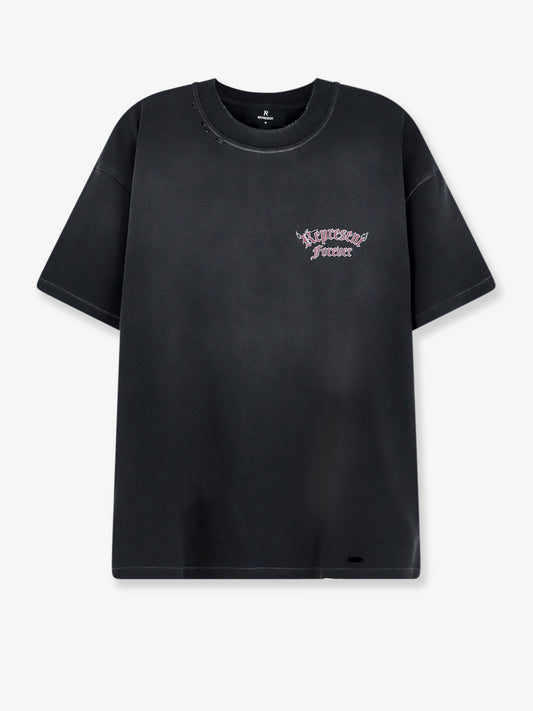 Used-effect cotton T-shirt