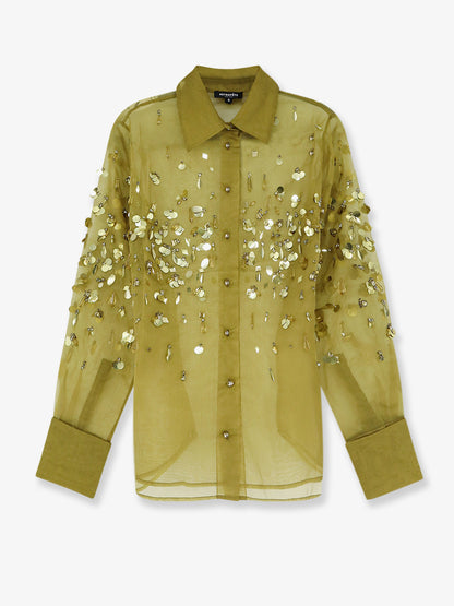Voile shirt with sequins and rhinestones thumbnail