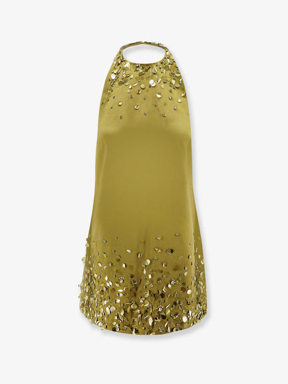 Vestito Mini con paillettes e strass thumbnail
