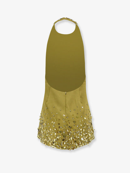 Vestito Mini con paillettes e strass thumbnail