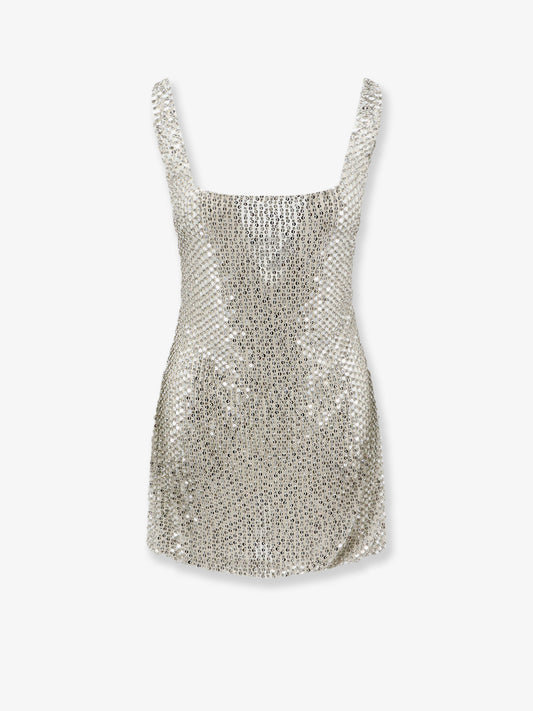 Mini dress with seqiuins and rhinestones