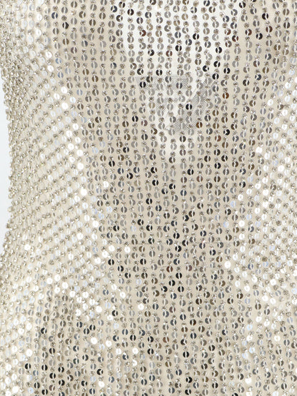 Mini dress with seqiuins and rhinestones thumbnail