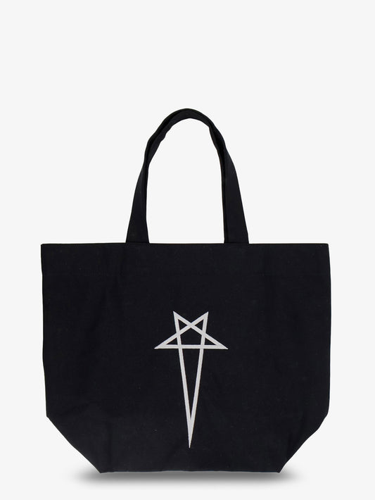 Borsa a mano in canvas con logo frontale