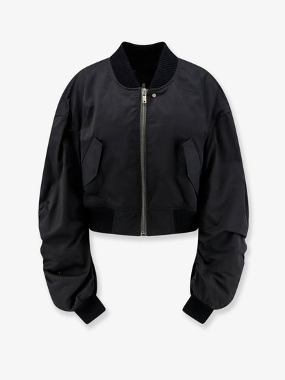 Secchia nylon and cotton blend crop jacket thumbnail