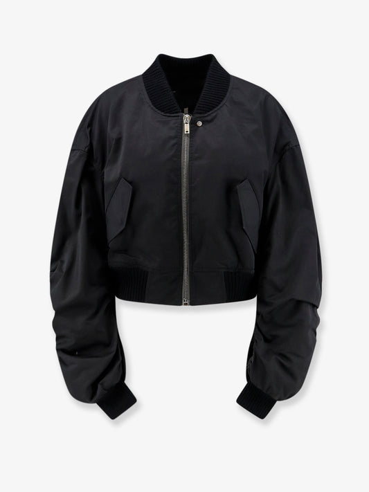 Secchia nylon and cotton blend crop jacket