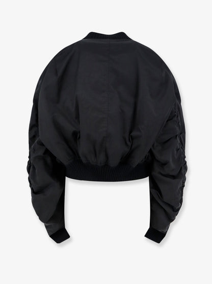 Secchia nylon and cotton blend crop jacket thumbnail