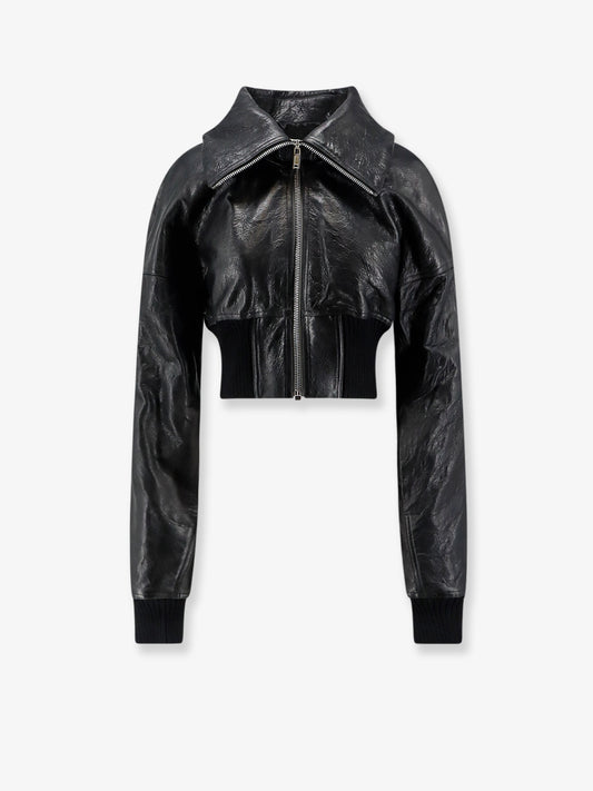 Dracuflight Cropped Leather Jacket