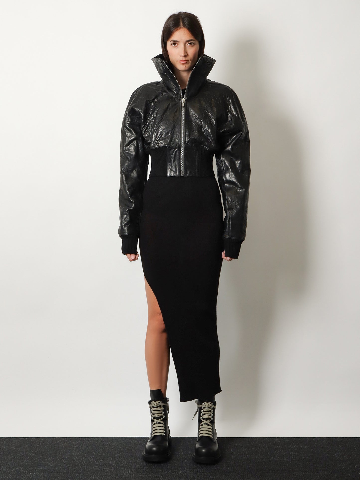 Dracuflight Cropped Leather Jacket