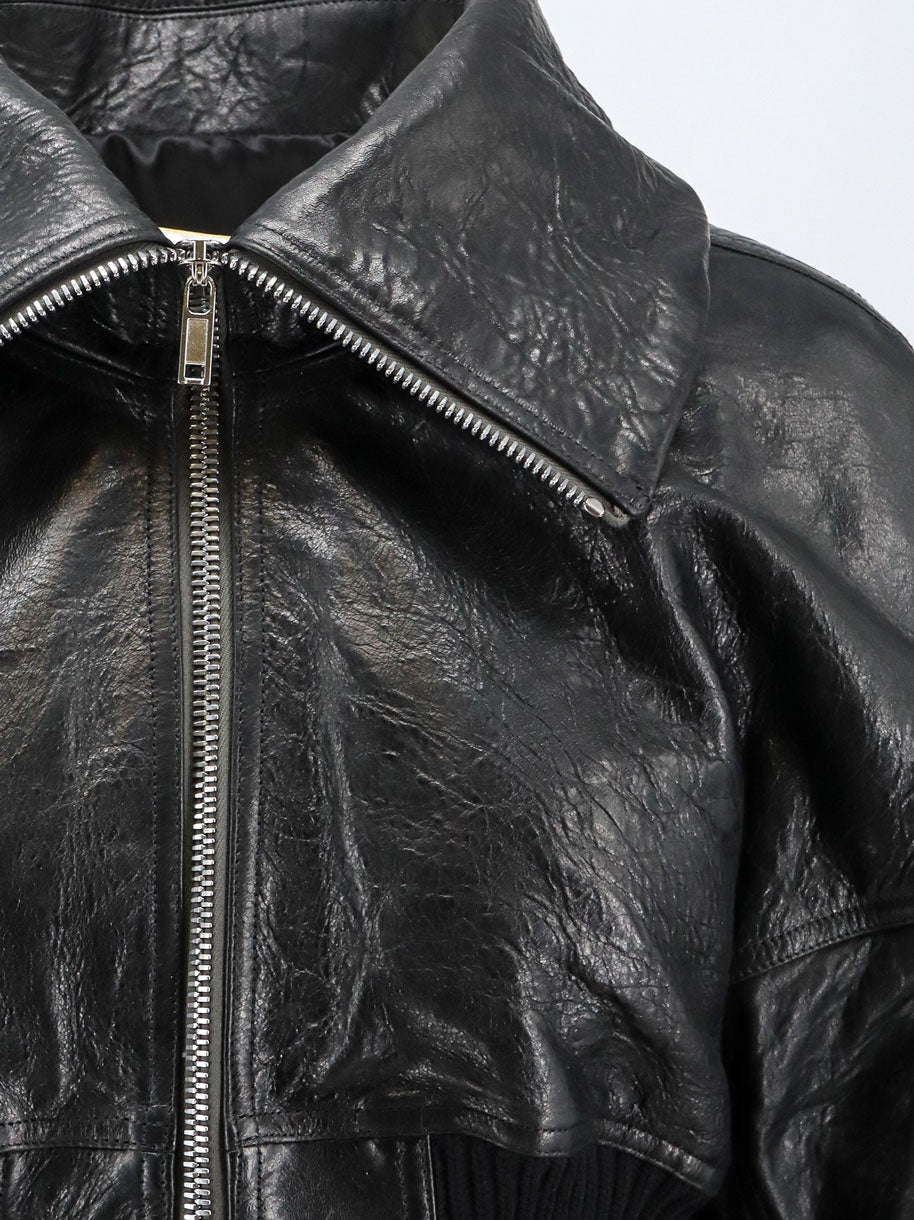 Dracuflight Cropped Leather Jacket