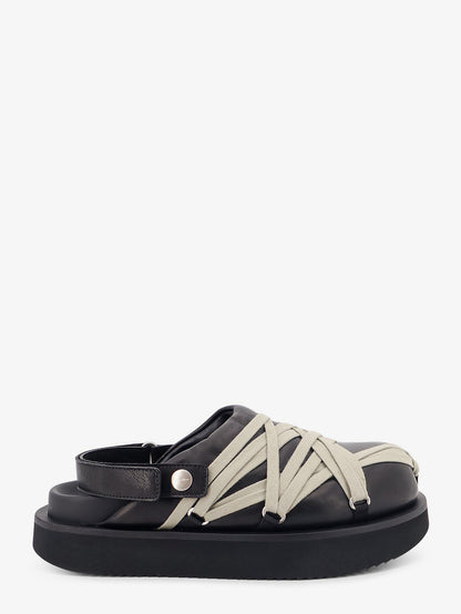Sandali Padded Megalace Platform in pelle thumbnail