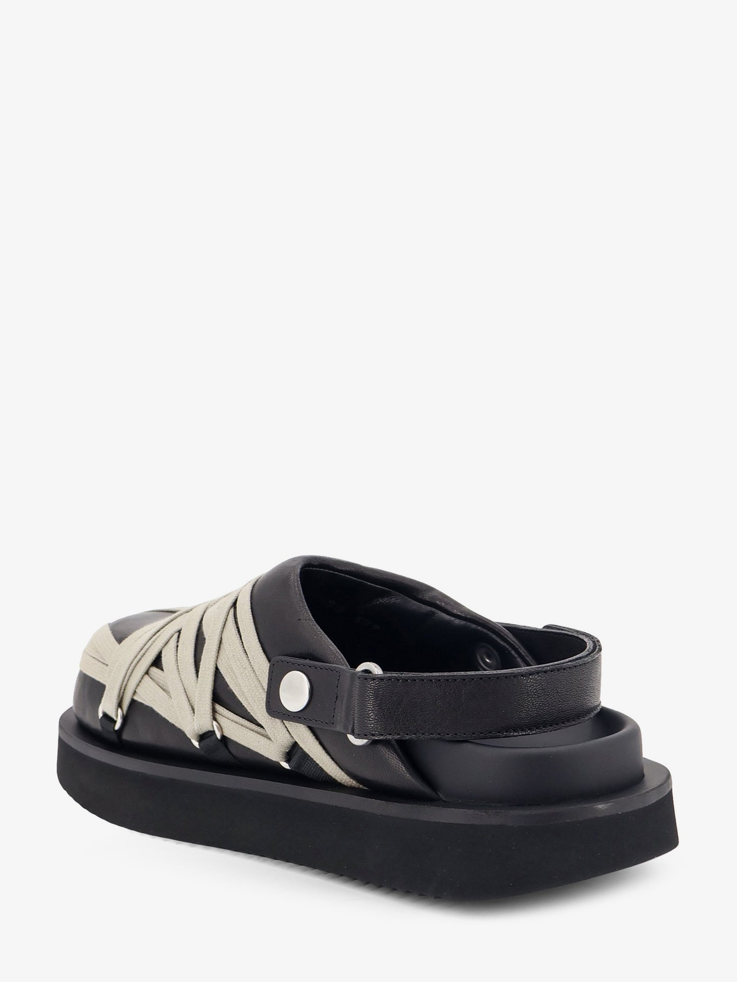 Sandali Padded Megalace Platform in pelle