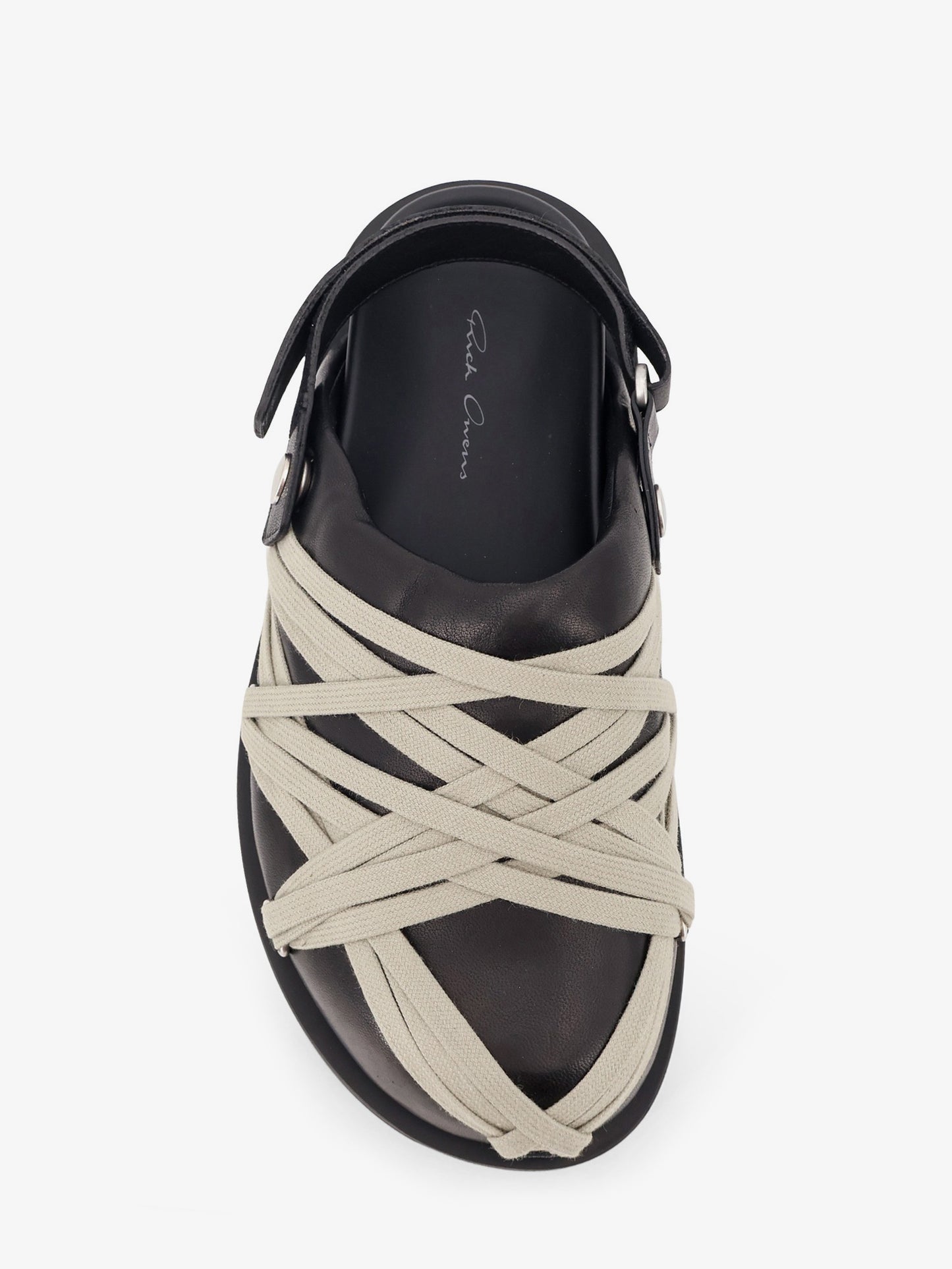 Sandali Padded Megalace Platform in pelle