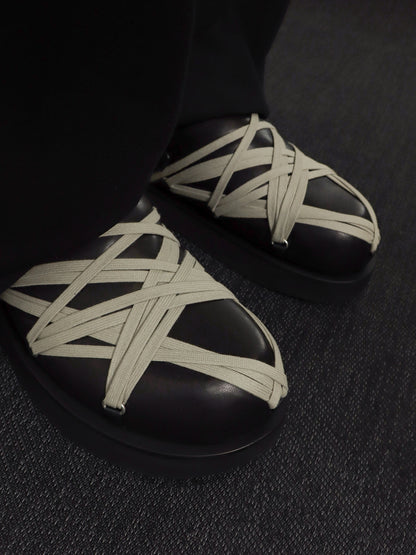 Megalace leather sandals thumbnail