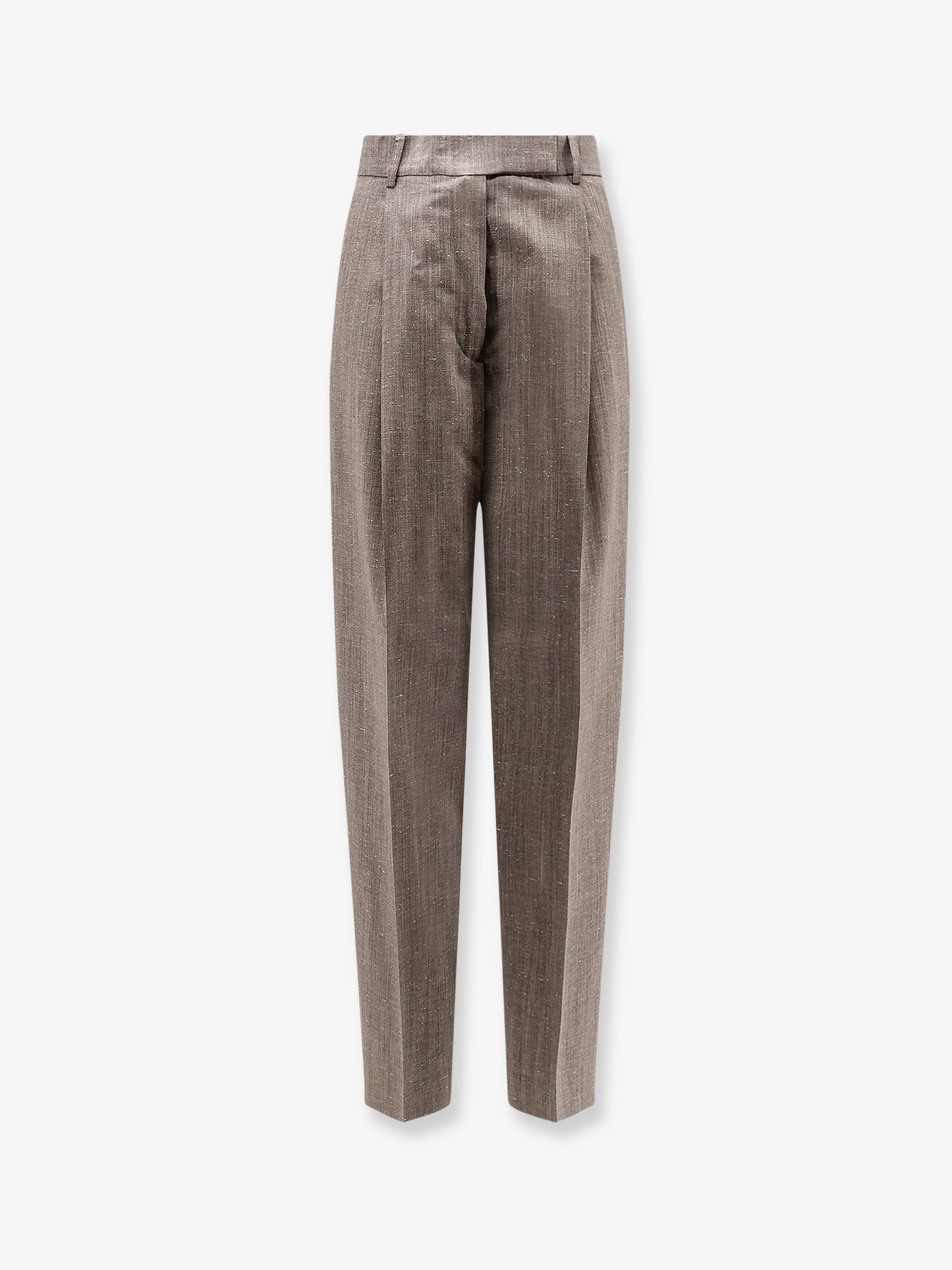 Mélange wool and viscose trousers